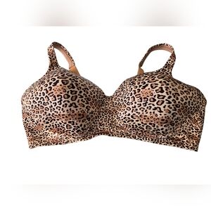 NWOT Playtex Animal Print Bra - Tan and Black Size 42D